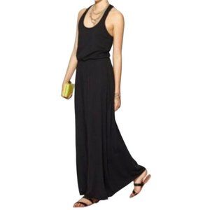 LUSH Black Full Length Maxi Dress Slouchy Sleeveless Size SMALL EUC neutral